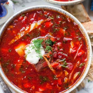 Beet root vegetable soup (1 Bowl)
